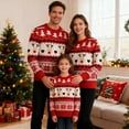thumbnail image 3 of AUNVITO Women&Men's Family Christmas Sweater Reindeer Snowflake Knit Pullover for Festive Matching Cozy Family Outfits, 3 of 7