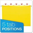 thumbnail image 4 of Reinforced Hanging File Folders, Letter Size, Yellow, 1/5 Cut, 25/BX (4152 1/5 YEL), 4 of 7