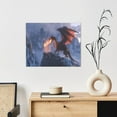 thumbnail image 6 of Kdxio Winter Fire Dragon Pattern Canvas Wall Art for Living Room Wall Decor for Bedroom Bathroom Modern Framed Canvas Art Prints Ready to Hang,Horizontal, 6 of 6
