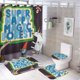 thumbnail image 1 of Bosque mágico súper feliz-theme 4-Piece Shower Curtain Set with Rugs, Waterproof Bathroom Decor Set Includes Bath Mat, U-Shaped Rug, Toilet Lid Cover and Curtain with Hooks, 1 of 6