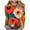 74# Dark Blue, variant on Boho Print Blouse for Women Floral Print T-Shirt Dressy Crew Neck Tunic 3/4 Length Sleeve Tops Tee Plus Size Summer Casual Art Tops Red M