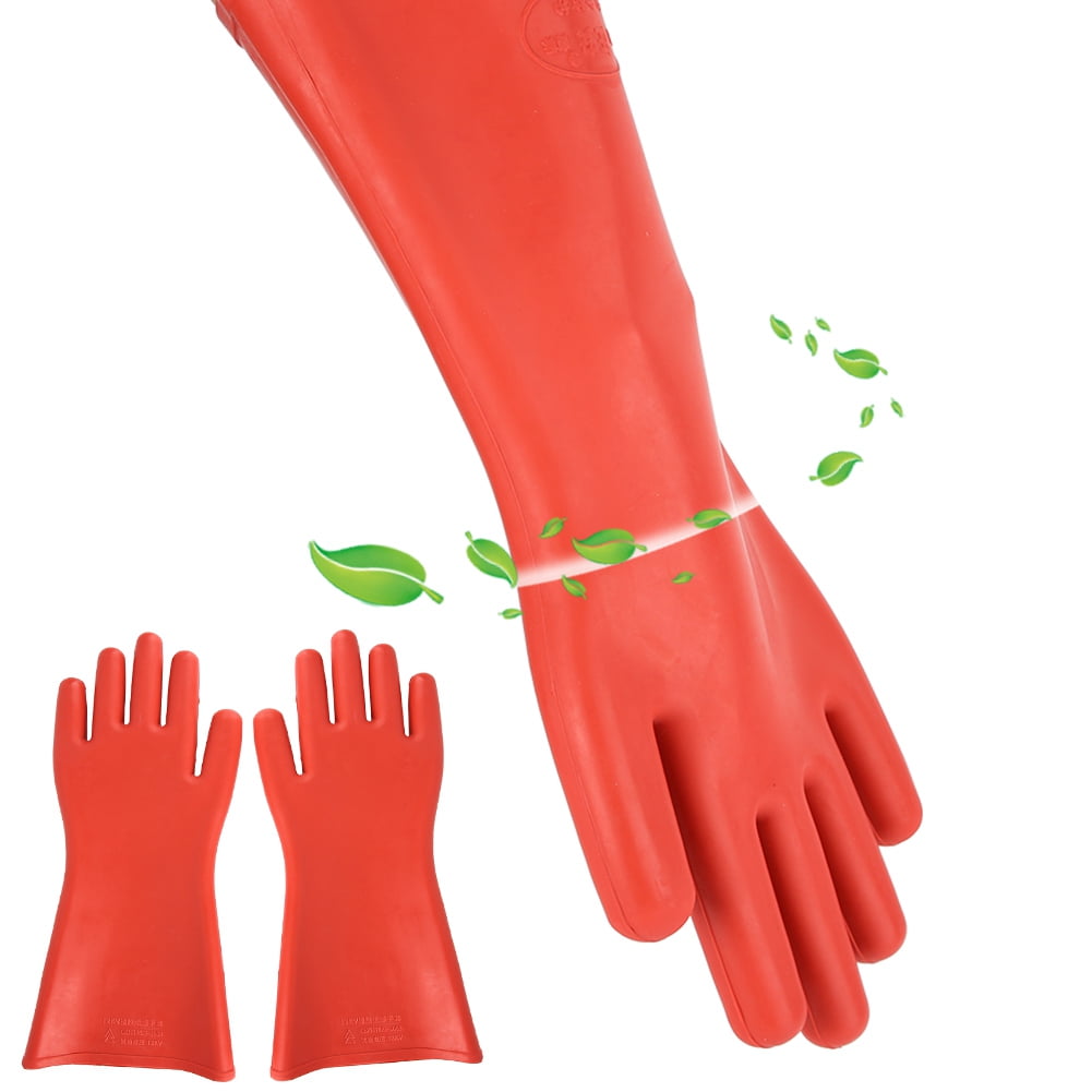 Electric Shock Proof Rubber Hand Gloves of Test Volt 5000