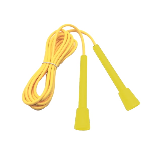Cuerda para saltar rápido: ponte en forma rápidamente con saltos dobles - Boxeo, crossfit y acondicionamiento - Configuración rápida y sencilla, amarillo, 115 g