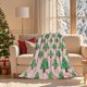thumbnail image 4 of Decoraciones navideñas, manta de franela navideña con diseño de árbol de Navidad, escena de bosque nevado, manta estampada gruesa, felpa de doble cara, manta para la siesta, chal, manta de regalo navi, 4 of 6