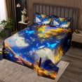 thumbnail image 2 of YST Glowing Butterfly Twin Quilt Set Girls Princess Coverlet Set, Jungle Adventure Bedding Set Magic Animal Bedspread Set, Botanical Tree Bed Quilt Room Decorative, 2 of 3