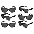 thumbnail image 2 of CIRCLE- 6 Mens Solid Black Sunglasses Unisex Glasses Wayfare Style Retro Black Sunglass, 2 of 6