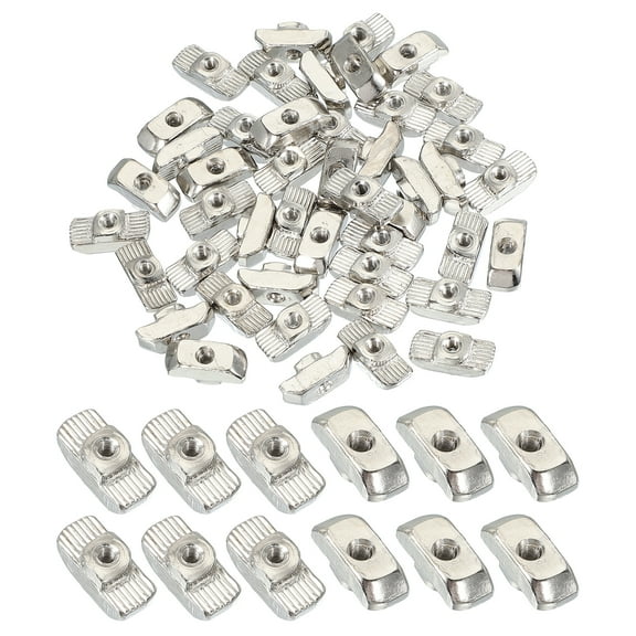 Uxcell Series t Nuts, t Slot Nut Hammer Head Fastener Nut, Nickel Plated Carbon Steel Nut M3