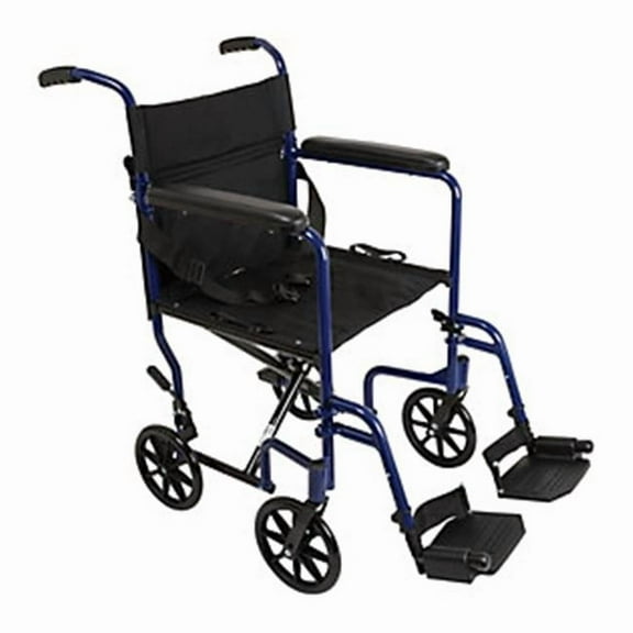 ProBasics TCA1916BG 19 in. Aluminum Transport Chair, Burgundy