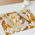 thumbnail image 6 of Thanksgiving Placemats Set of 6, Heat Resistant Non-Slip Yellow Place Mats for Kitchen Dining Table, Washable Durable Cloth Table Mats Holiday Decor, 18x12 Inch, 6 of 6