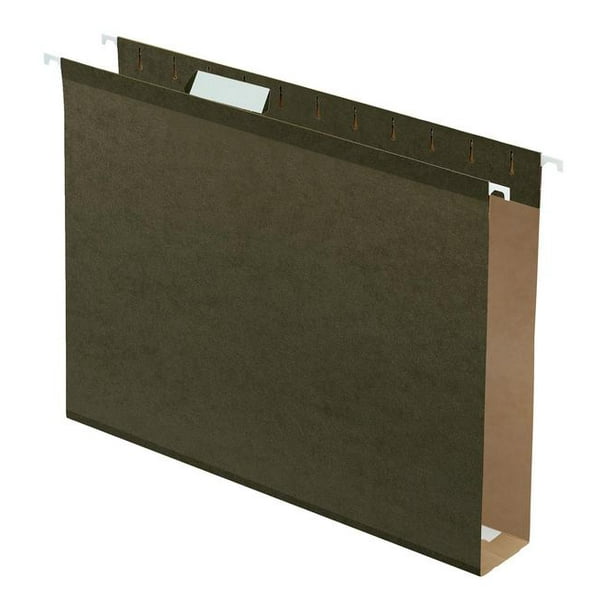 Pendaflex 2" Hanging File Folders Letter Size 25/PkgGreen, 1/5 Cut Tab