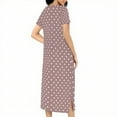 thumbnail image 6 of Xuniizn Nightgowns for Women, Plus Size Zipper Round Neck Polka Print Long Loungewear Nightgowns, Thin Soft Breathable Casual Relaxed Nightgowns, 6 of 7