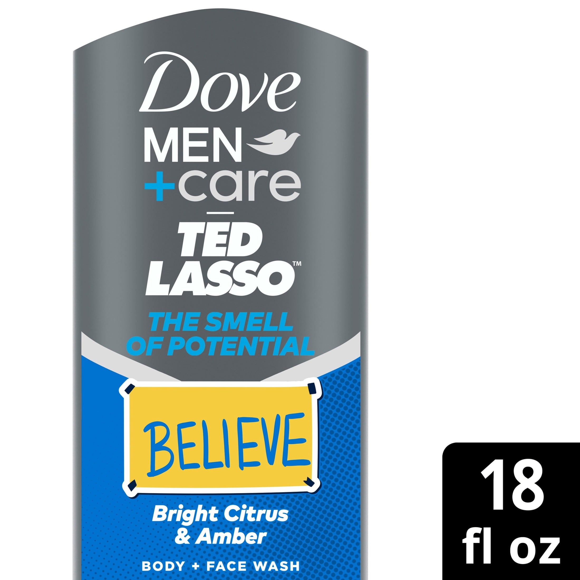 Dove Men+Care Limited Edition Ted Lasson Body Wash for Men The Smell Of Potential For Hydrated Skin, 18 fl oz