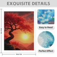 thumbnail image 3 of Diamond Art Kit for Adults, Sunset Blossom Tree Landscape Diamond Painting for Adults Beginners, DIY Diamond Art Painting Kits, 5D Diamond Painting Crafts for Home Decor 12x16 Frameless, 3 of 7
