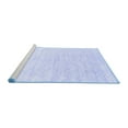 thumbnail image 2 of Ahgly Company Machine Washable Indoor Round Solid Blue Modern Area Rugs, 6' Round, 2 of 4