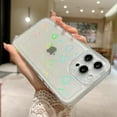 thumbnail image 4 of Compatible for iPhone 14 Pro Max 6.7 Inch Clear Glitter Heart Case, Rainbow Laser Holographic Bling Cute Heart Pattern Case for Women Girls Soft TPU Shockproof Camera Protective - Clear, 4 of 6