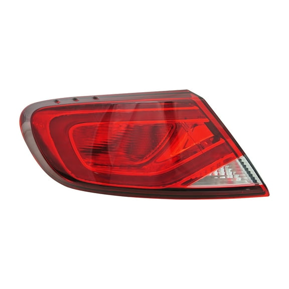 KAI New CAPA Certified Standard Replacement Driver Side Outer Tail Light Assembly, Fits 2015-2017 Chrysler 200 Sedan