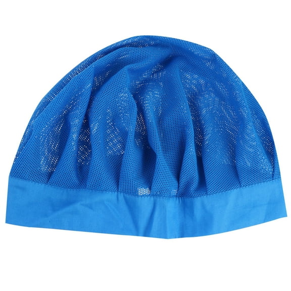 Exquisite Cotton Hat Useful Prevent Hair Loss Breathable Protector for Home Daily Use (Wide-brimmed and Elastic, Blue)