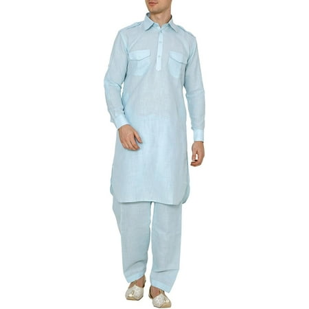 

Royal Kurta Men s Linen Pathani Suit Set