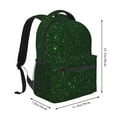 thumbnail image 2 of Rateoe Emerald Green Sparkling Pattern Casual Backpack for School, Work, Travel – Adjustable Straps, Multiple Compartments – Ergonomic Design, Fits Laptops and Tablets, 2 of 5
