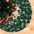 thumbnail image 5 of GZHJMY Lucky Clover Christmas Tree Skirt 36", St. Patrick's Day Tree Skirt Double Layers Polyester Easter Tree Skirt for St. Patrick's Day Holiday Party Decoration, 5 of 6