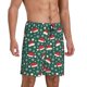 thumbnail image 2 of Fotbe Santa Hat Joy Green Festive Pantalones Cortos de Pijama para Hombre, Ropa de Dormir, Pantalones de Pijama Cortos para Hombre-Large, 2 of 6