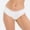 White, variant on LIZUOJUN Under $2 Cotton Underwear For Women Mid Rise Skin Friendly Rib Fabric Moisture-Wicking Cheeky Cut Ribbed Lace Trim Cheeky Bikini Panties S-XL