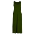 thumbnail image 4 of ClodeEU Women's Summer Round Neck Sleeveless Ankle Length Dress with Pockets,Casual Loose Maxi Dress Army Green,Womens Plus S, 4 of 6
