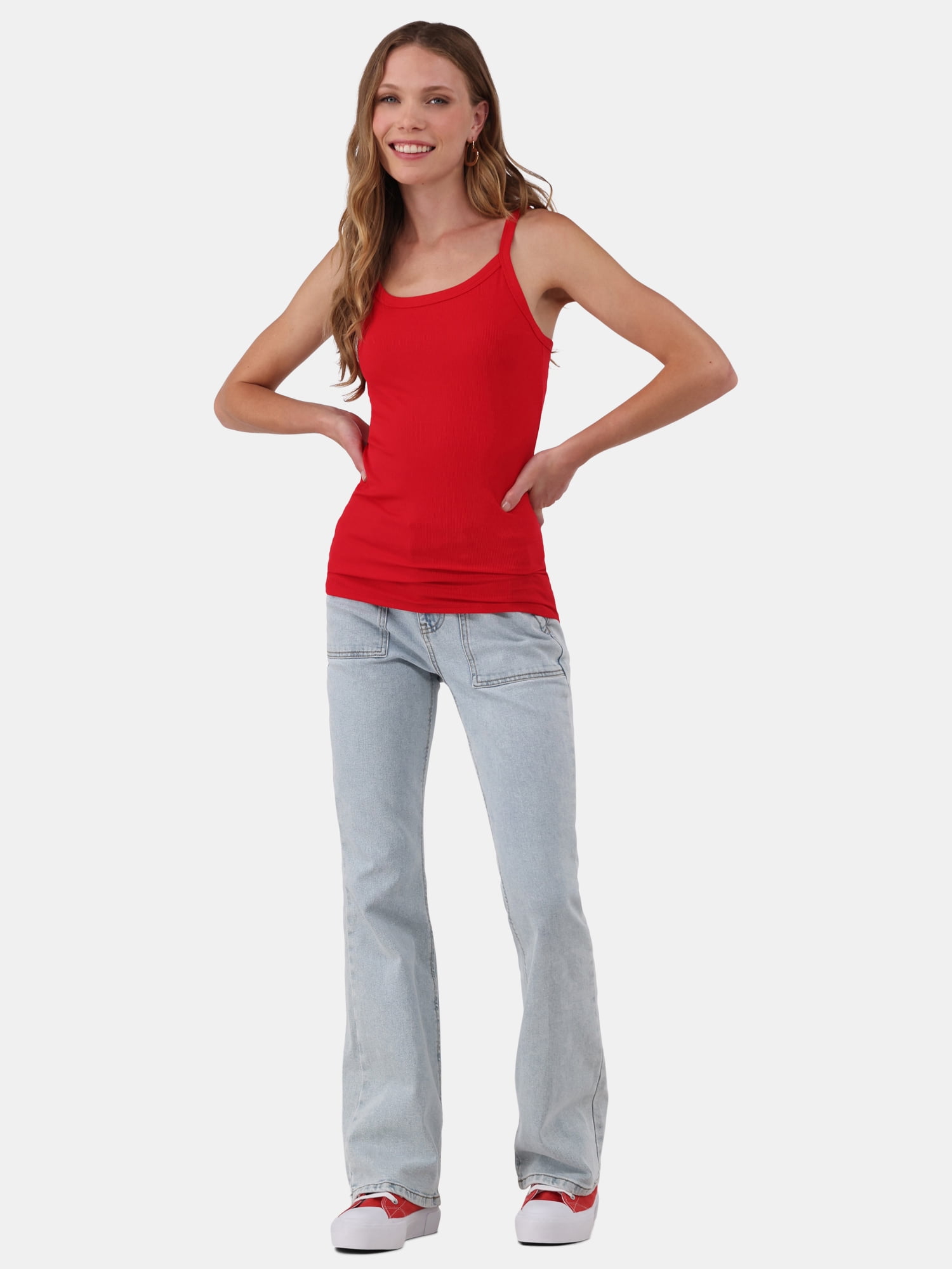 No Boundaries Ribbed Cami Top, Women's XXS-XXL