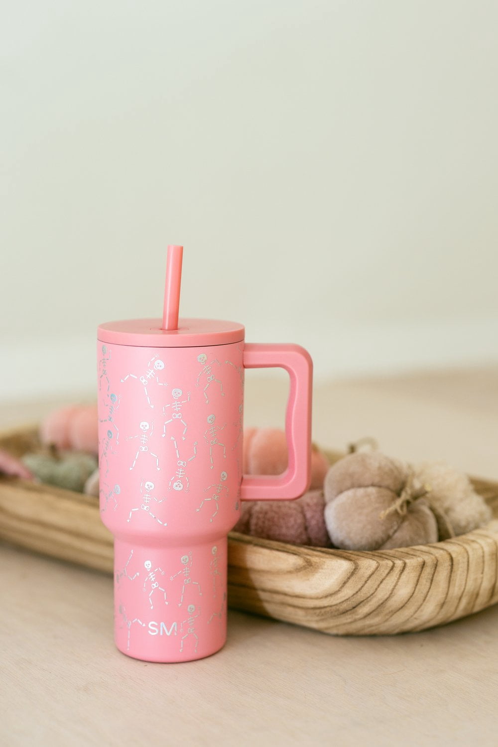 Simple Modern 30 fl oz Insulated Stainless Steel Trek Tumbler with Straw Lid | Dancing Disco Skeleton