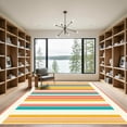 thumbnail image 2 of ODIKA 5'x7' Machine Washable Non-Slip Area Rug, Geometric Orange High Traffic Rug with Pad, Orange, 1051703, 2 of 8