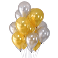 thumbnail image 1 of Globo decorativo perlado redondo engrosado en oro, color 3,2 g, globo de látex perlado de 12 pulgadas, 1 of 1