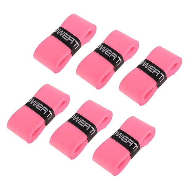 6 Piezas Antideslizante Deporte Sobre Agarre Cinta Para Sudar Cinta Sobregrip De Tenis Raqueta De Bádminton Calabaza Raqueta Caña De Pescar Agarre - T Rosado Baoblaze Apretón de la manija de la raqueta de tenis