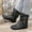 Black, variant on POROPL Womens Boots Ankle Flat Shoes,Womens Boots Size 5.5