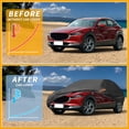 thumbnail image 4 of Funda para auto impermeable para todo clima, protección exterior completa contra el sol y la lluvia, con tiras reflectantes, negra para Mazda CX-30, 4 of 7