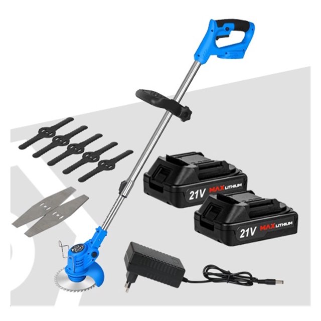 20V Electric Lawn Mower Li-ion Battery Cordless Grass Trimmer 12in Auto Release String Cutter Pruning Garden Tools ,Easy to Use
