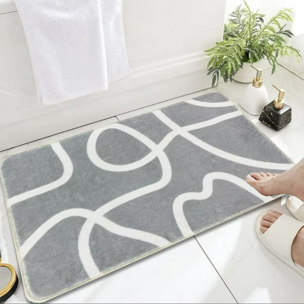 Alfombras de baño suaves antideslizantes - Alfombra de microfibra absorbente para ducha y bañera