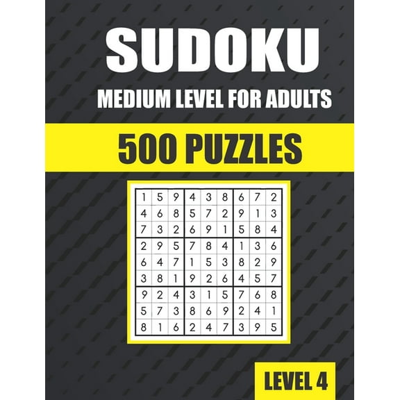 Sudoku Medium Level for Adults 500 Puzzles: sudoku puzzle books for adults