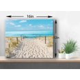 thumbnail image 2 of Small Beach Scene Bathroom Wall Art Beach Path Coastal Canvas Wall Decor Blue Sea Bedroom Ocean Pictures Prints Wall Decorations Seascape Office Kitchen Framed Artwork 12 X 16 Inches, 2 of 4