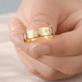thumbnail image 2 of Earth Gems Jewelry Designer Band Ring Sterling Silver Ring Gold Plated Band Ring Gemstone Band Ring for Women, 2 of 7