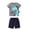 Grey, variant on Toddler Boy Outfits 2 Piece Dinosaur Print Short Sleeve Crew Neck T-Shirt Top And Shorts Everyday Wear Baby Boys' Clothing Sets Size 2-3 Years