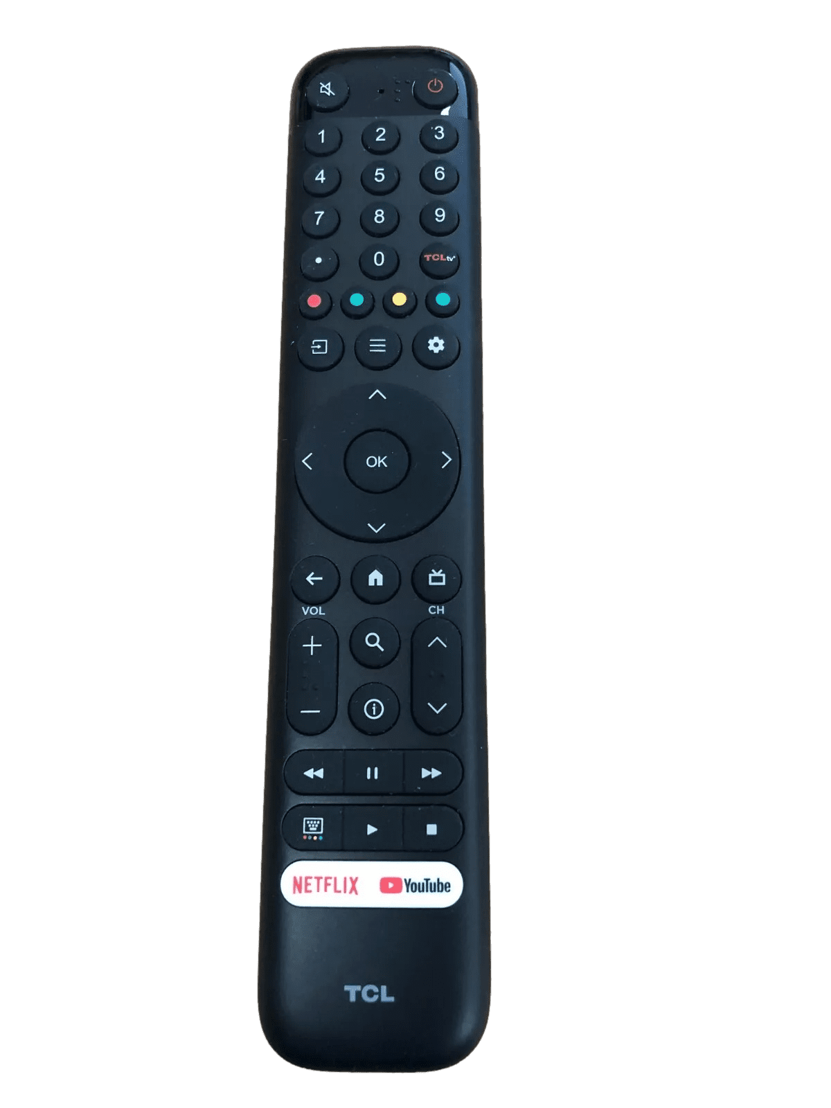OEM Replacement Google Remote Control fits for all TCL Google TV LED QLED 4K UHD Smart TV with 2 Shortcut Buttons Netflix and Prime Video buttons!! - RC716 (No Voice Command Control Function!)