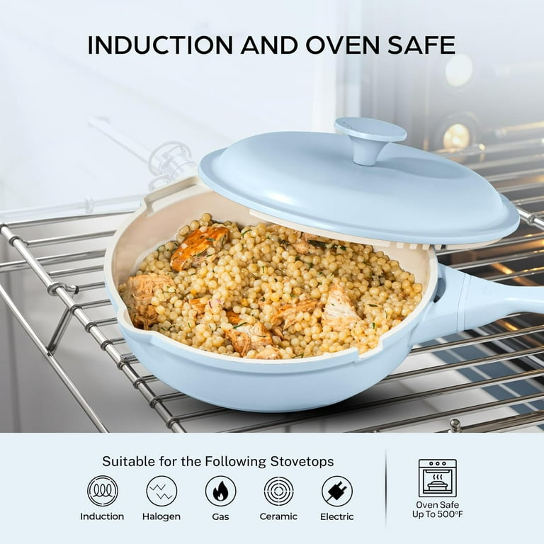 ZUKA Ceramic Pan by Granitestone, 10 in 1 Ceramic Deep Frying Pans