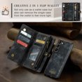 thumbnail image 3 of Allytech Magnetic Detachable Wallet Case for Samsung Galaxy A36 5G with Card Slots & Zipper Pocket, Support Wireless Charging, PU Leather Wrist Strap Shockproof Full Protection Flip Case, Black, 3 of 9