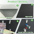 thumbnail image 6 of JILhome Felt Bulletin Board, Large Cork Board 48" x 36", Self Adhesive Felt Wall Tiles 12 Packs, Push Pin Board with 45 Pins for Walls Home Office, Black, 6 of 9