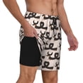 thumbnail image 3 of Haiem Cute Puppy Mens Swim Trunks with Compression Liner 2 in 1 Swimming Shorts Stretch Swimwear Quick Dry,Board Shorts-3X-Large, 3 of 9