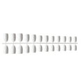 thumbnail image 1 of 24 Pcs Ongles Courts Ballerine Résistants aux Rayures Cercueil Faux Ongles Couleur Riche Style Français Coloré DIY Personnalité Unique Ongles Acryliques 13blanc, 1 of 4