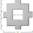 thumbnail image 2 of Ekena Millwork CC08ISI02X36X36TR 36 x 2 x 36 in. Inner Square Intersection for 8 Traditional Coffered Ceiling System, 2 of 5