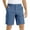Blue, variant on Admvng Shorts for Men Multi Pocket Elastic Waist Button Zipper Casual Sports Cargo Knee Length Shorts S-4XL