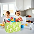 thumbnail image 3 of NIETEIN Green Large Easter Basket Personalized Cute Rabbit Design for Kids, 3 of 7