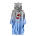 thumbnail image 1 of Sudadera informal de manga larga con capucha y estampado navideño para mujer Pompotops gfhjh23442, 1 of 3